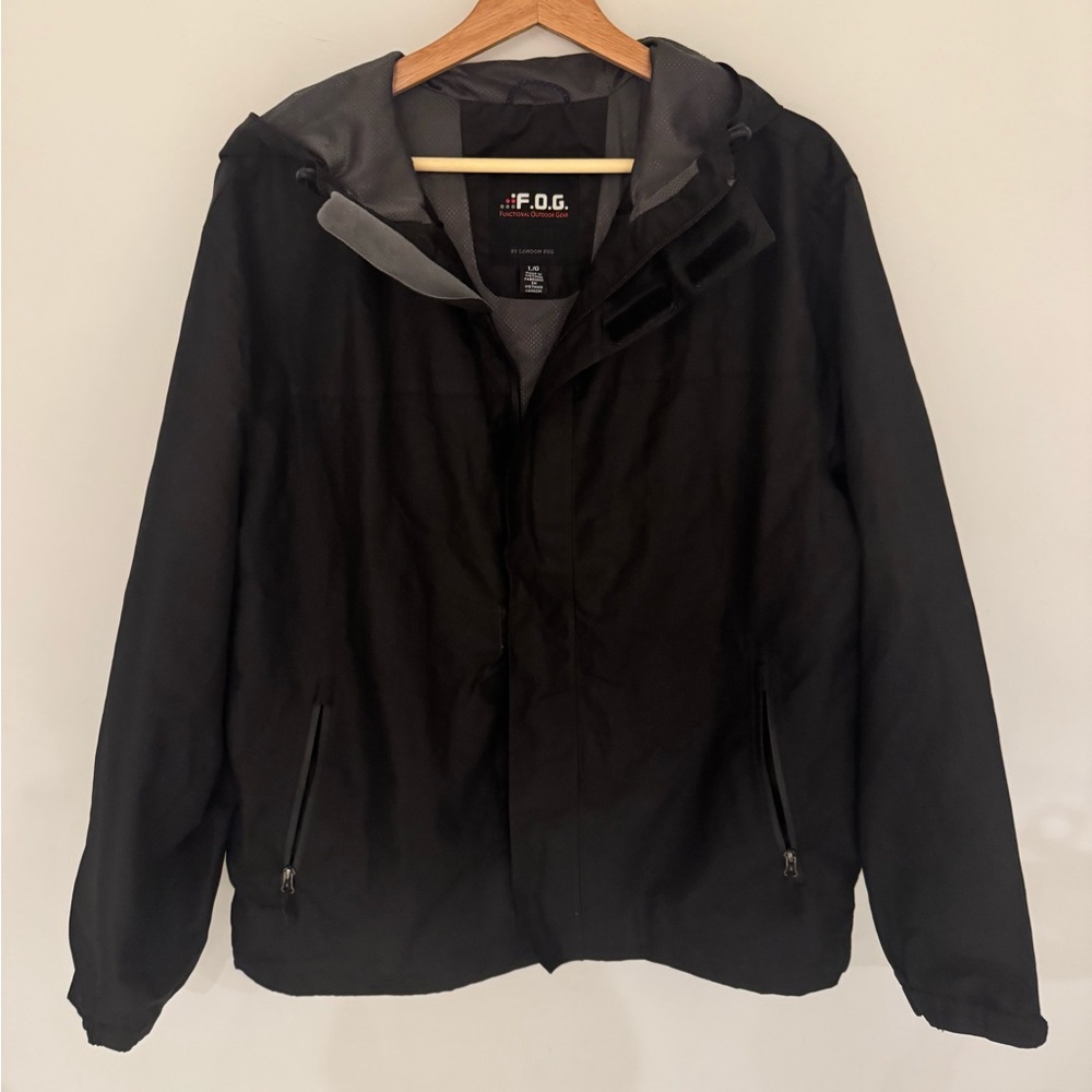 London Fog Men's Black Windbreaker Jacket